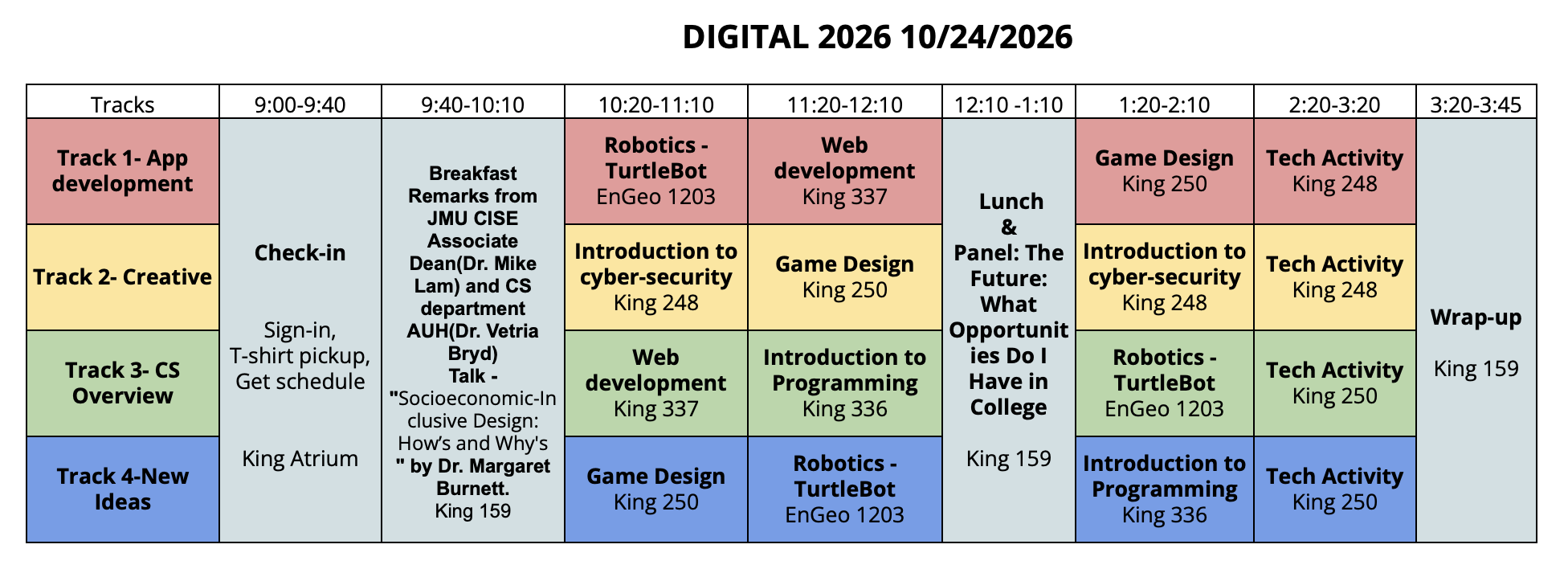 DIGITAL 2026 Schedule