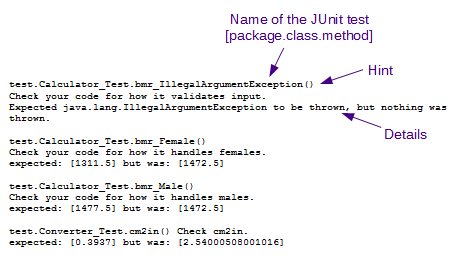 An example of verbose hints